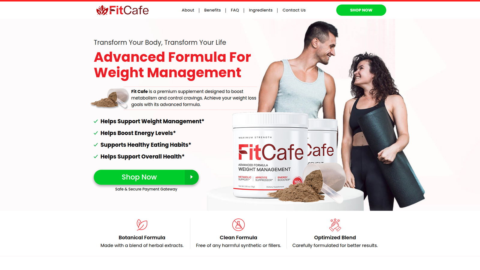 Fit Cafe weight management background